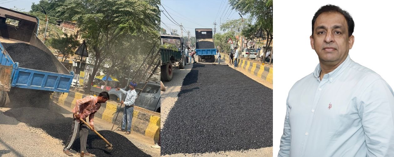लाडोवाली रोड स्थित दोआबा खालसा स्कूल मार्किट में सड़क के पैच वर्क का कार्य पूरा हुआ— व्यापारियों ने नितिन कोहली का किया धन्यवाद व्यक्त