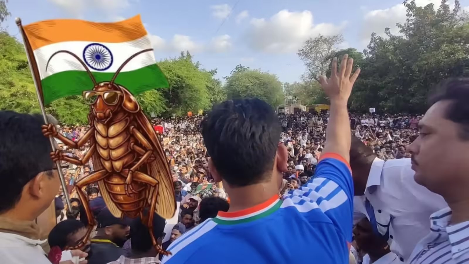 काकरोच जनता पार्टी का आज पंजाब में प्रदर्शन